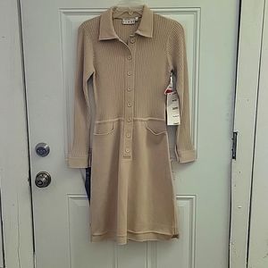 Brown sweater dress